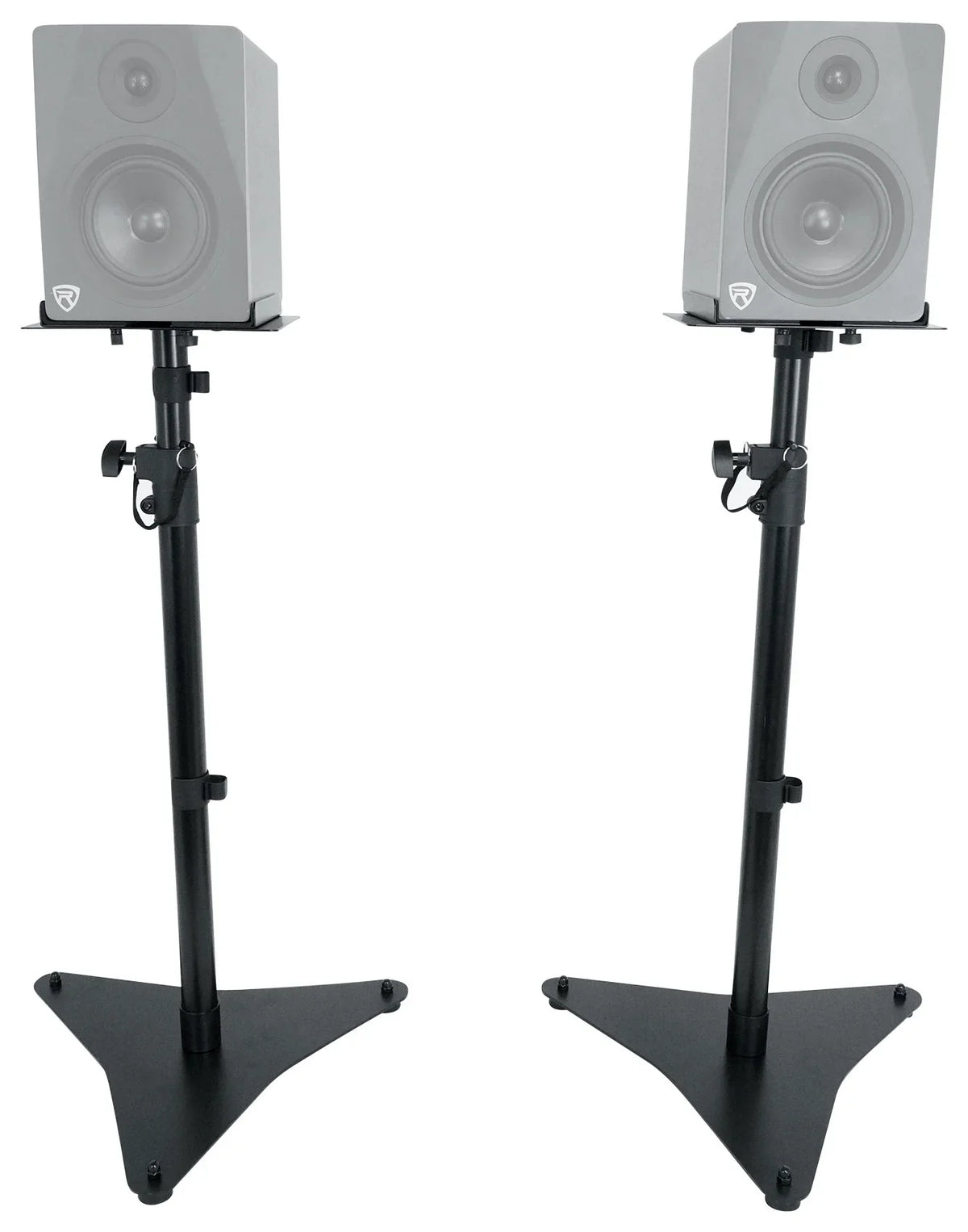 Monitor Speaker RVSM5 Stands Studio Bookshelf Rockville Pair w/Adjustable Height
