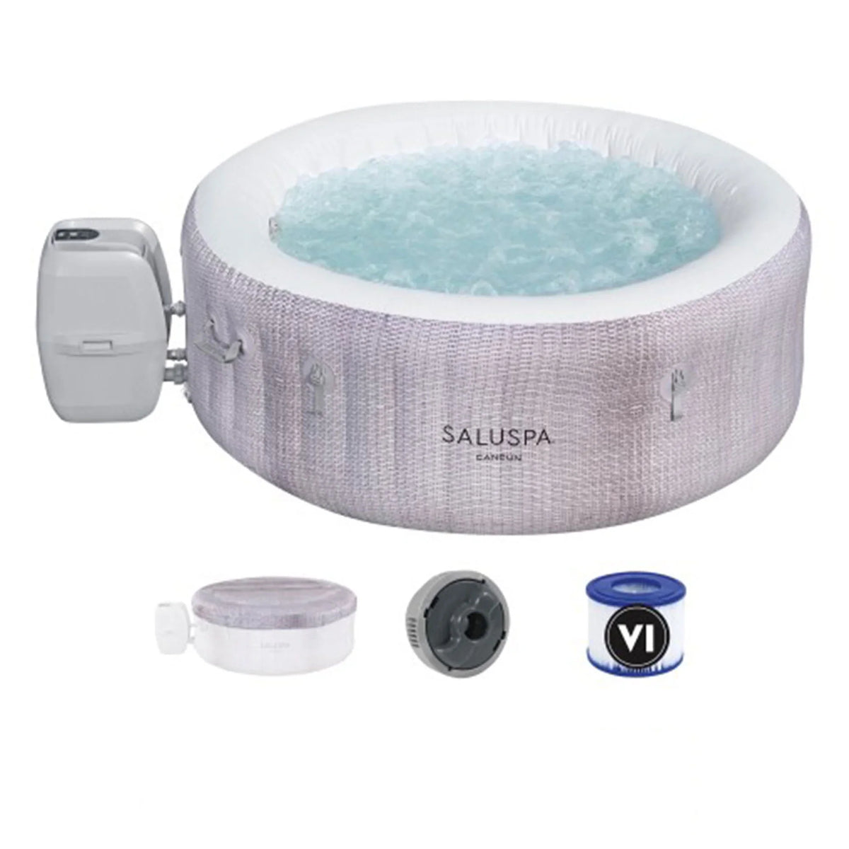 w/2 Inflatable SaluSpa Seat Tub 2 Pillows Bestway Cancun & Hot Spa SaluSpa