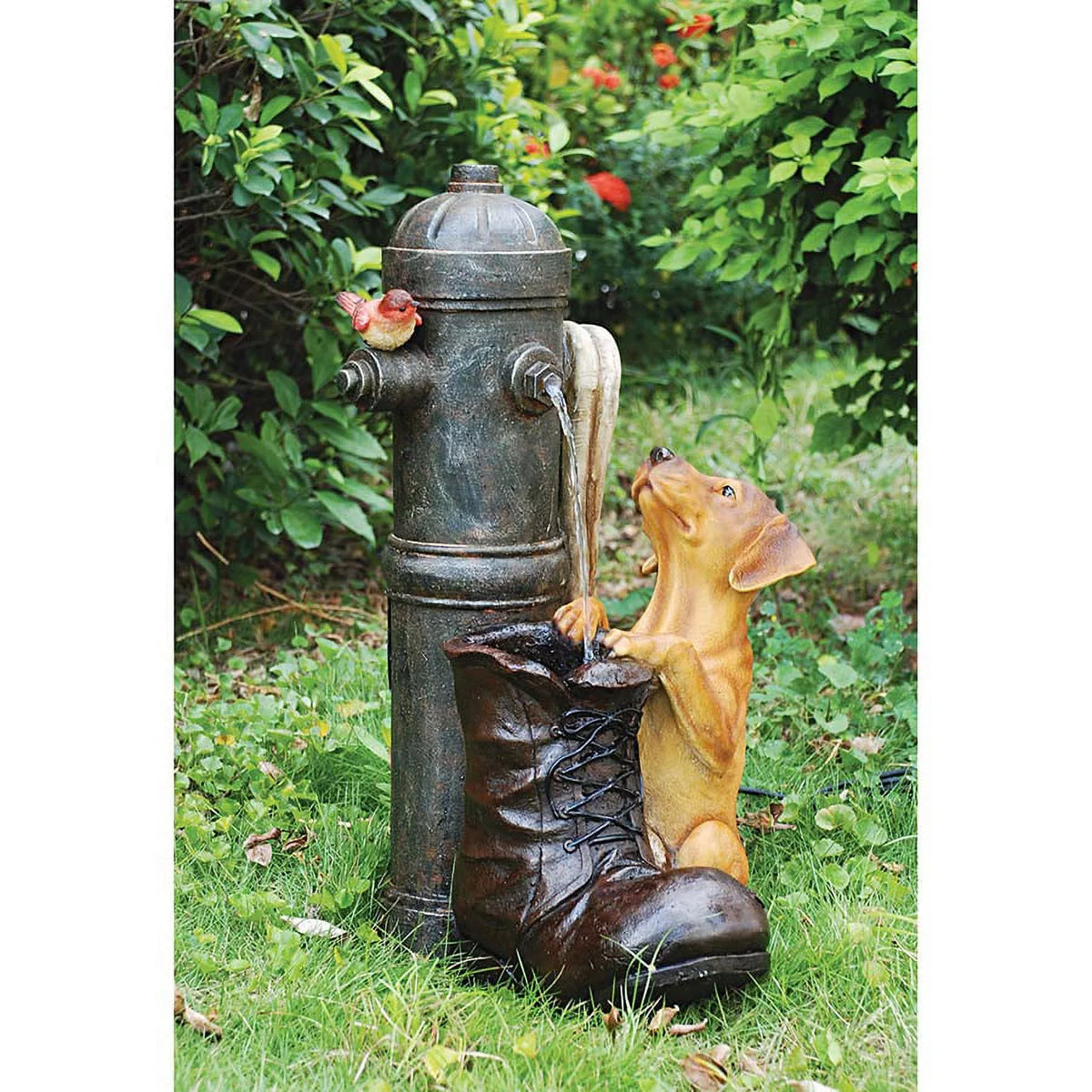Toscano Fire Sculptural Hydrant Pooch Fountain Design