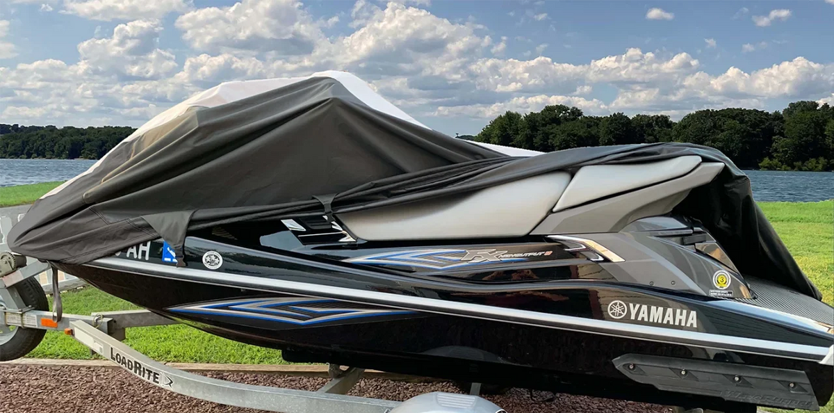 for 2 HEAVY-DUTY Cover Kawasaki SKI PWC / 600D JH750 1996 JET SUPER Seater Zxi 1997 750 Compatible 1995