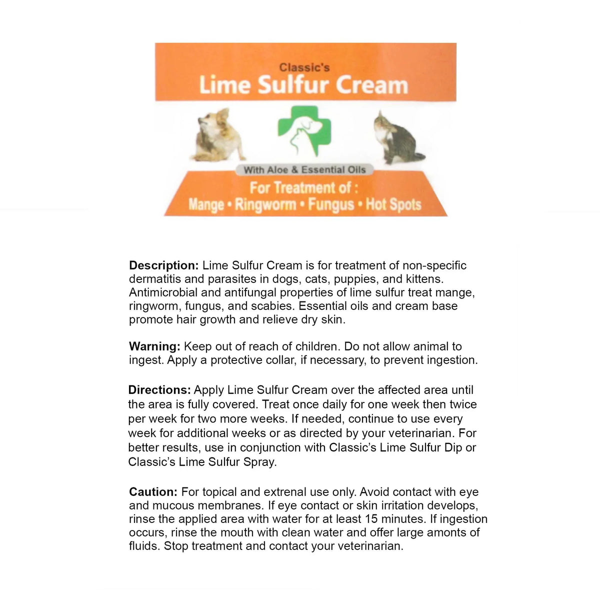 Skin Safe Dip Lime Dog, oz Kitten, Jars) Dry (2 for Care Ointment Itchy - x Sulfur oz 2 Pet Skin Cream x oz and Pet 2) Paw (2 - Ointment Puppy, Life Cat, x (2 Horse 2) - for Healthy