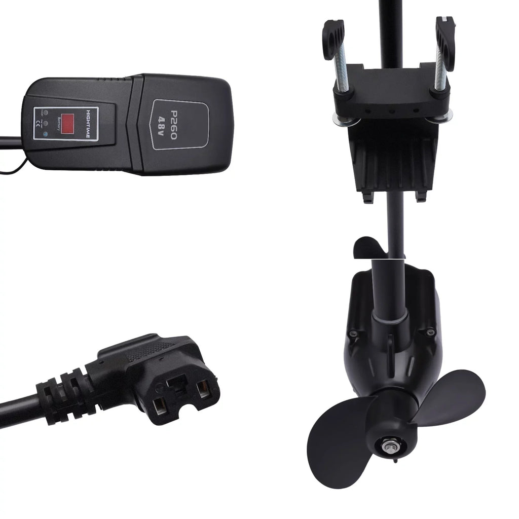 Engine Brushless LED 2300RPM Display Motor Outboard Fishing Aiqidi Trolling Motor Rotatable 1400W Electric Motor Boat 360° 48V