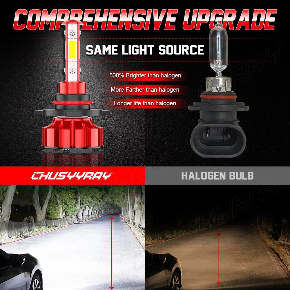 6pcs Beam High&Low 9005 HID LED Kit Bulbs Light D4S 2007-12 Lexus For Fog Headlight 9145 ES350 +