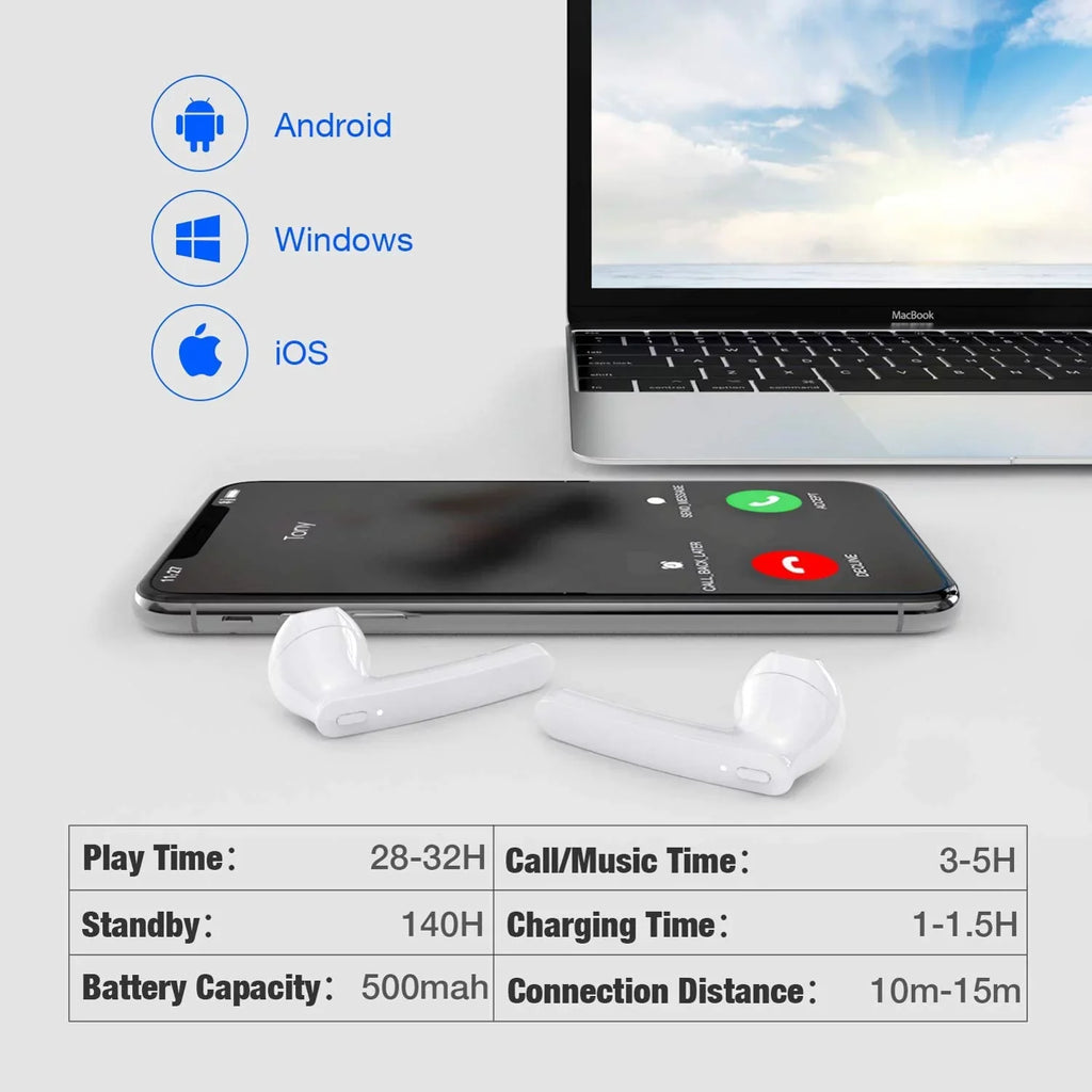 '- Earphones, TWS True Pixel For 7a Stereo Mic Hands-free Headset Earbuds Google B4K Case Charging Headphones Wireless