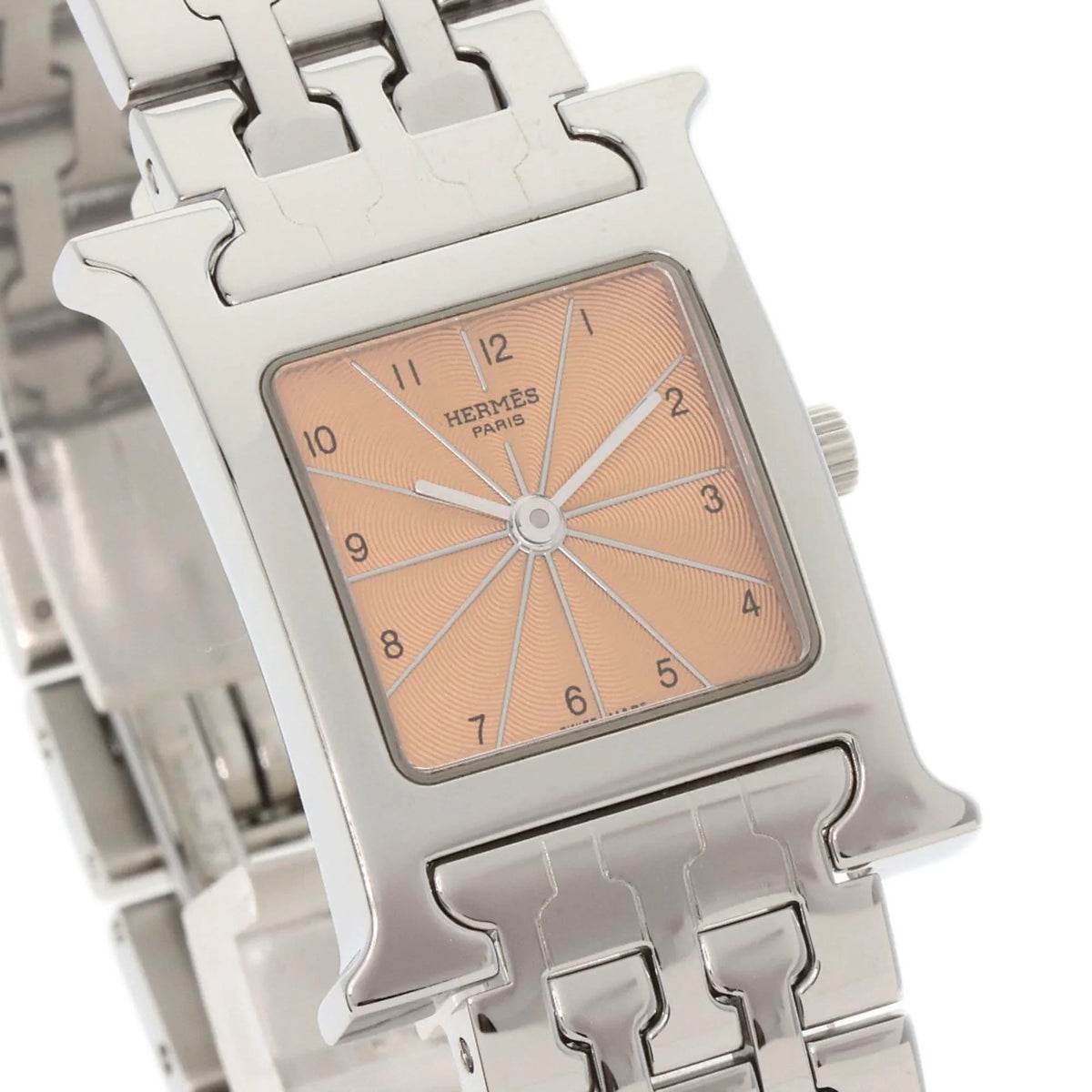 Ladies Wristwatch HH1.210 Steel/SS Pre-Owned Stainless Watch (Good) Hermes H HERMES