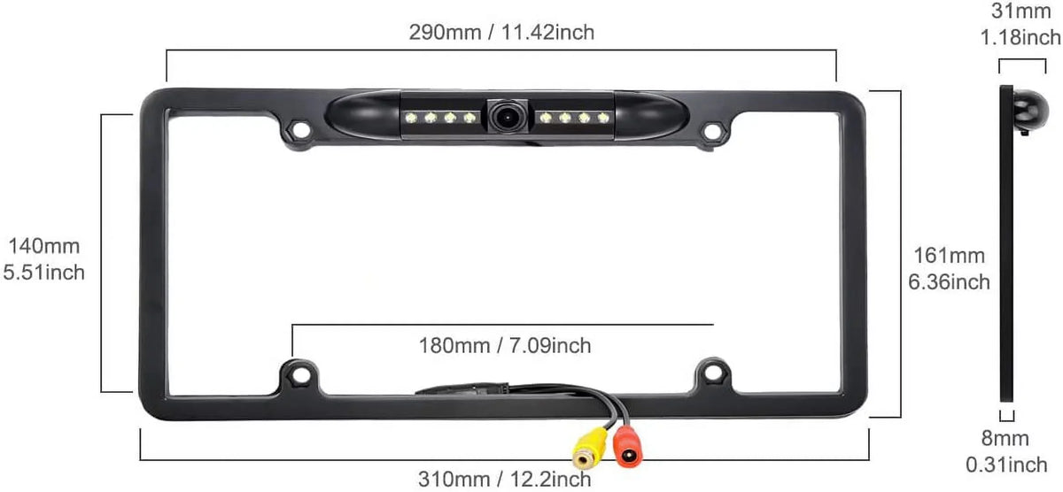 Frame License Camera for ILX-F411 ALPINE Plate Rearview ILXF411 Backup