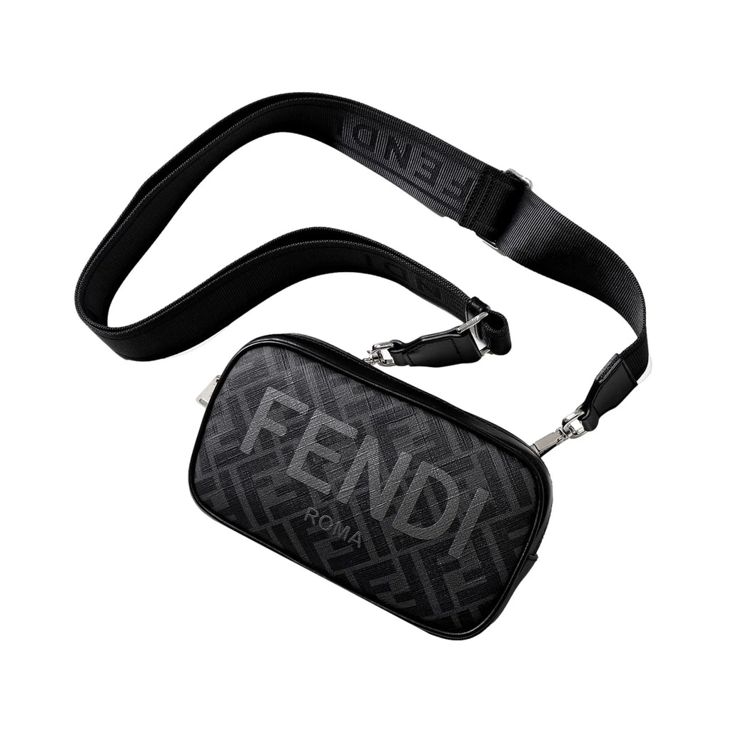 Roma Mini Zucca Crossbody Bag Canvas Camera Fendi