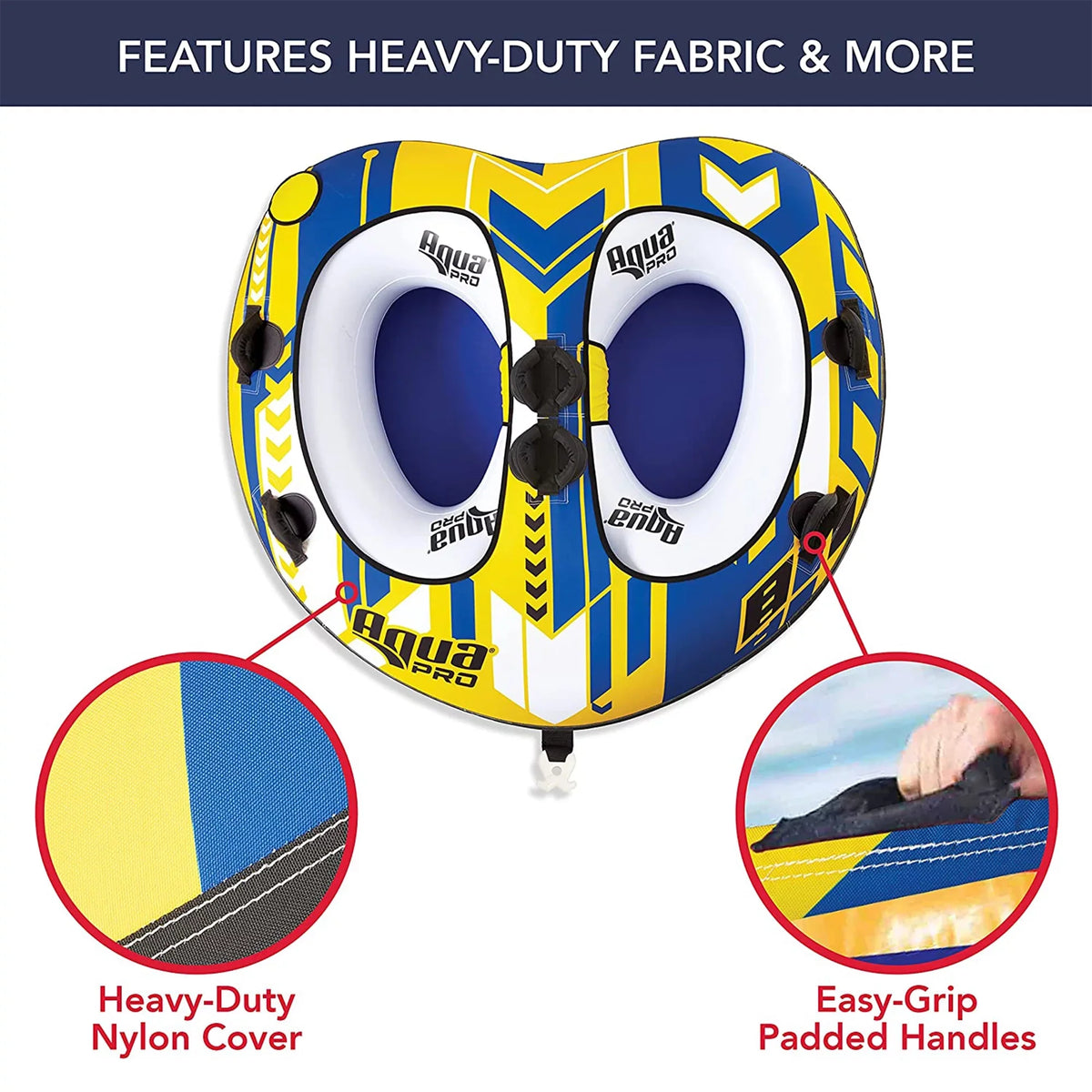 Yellow Heavy & AquaPro Blue Towable Style Nylon Rider, Duty Person Deck 2