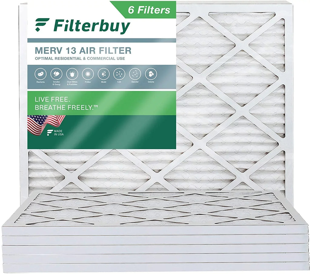Filters Pleated MERV Air 13 Furnace HVAC Filterbuy AC (6-Pack) 14x20x1