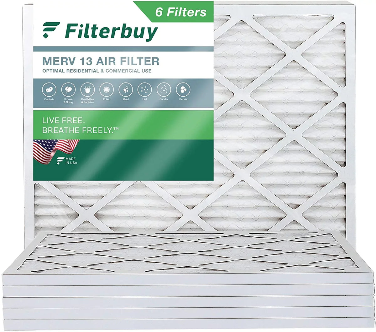 Filters Pleated MERV Air 13 Furnace HVAC Filterbuy AC (6-Pack) 14x20x1