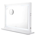 Switch, Impressions Liane Vanity or Pro 3X Makeup Mirror for Mirror Mirror Metal Speakers V. Wall Frame Magnified Desk with and Mount and (White) Lighted with Tabletop Dimmer Outer