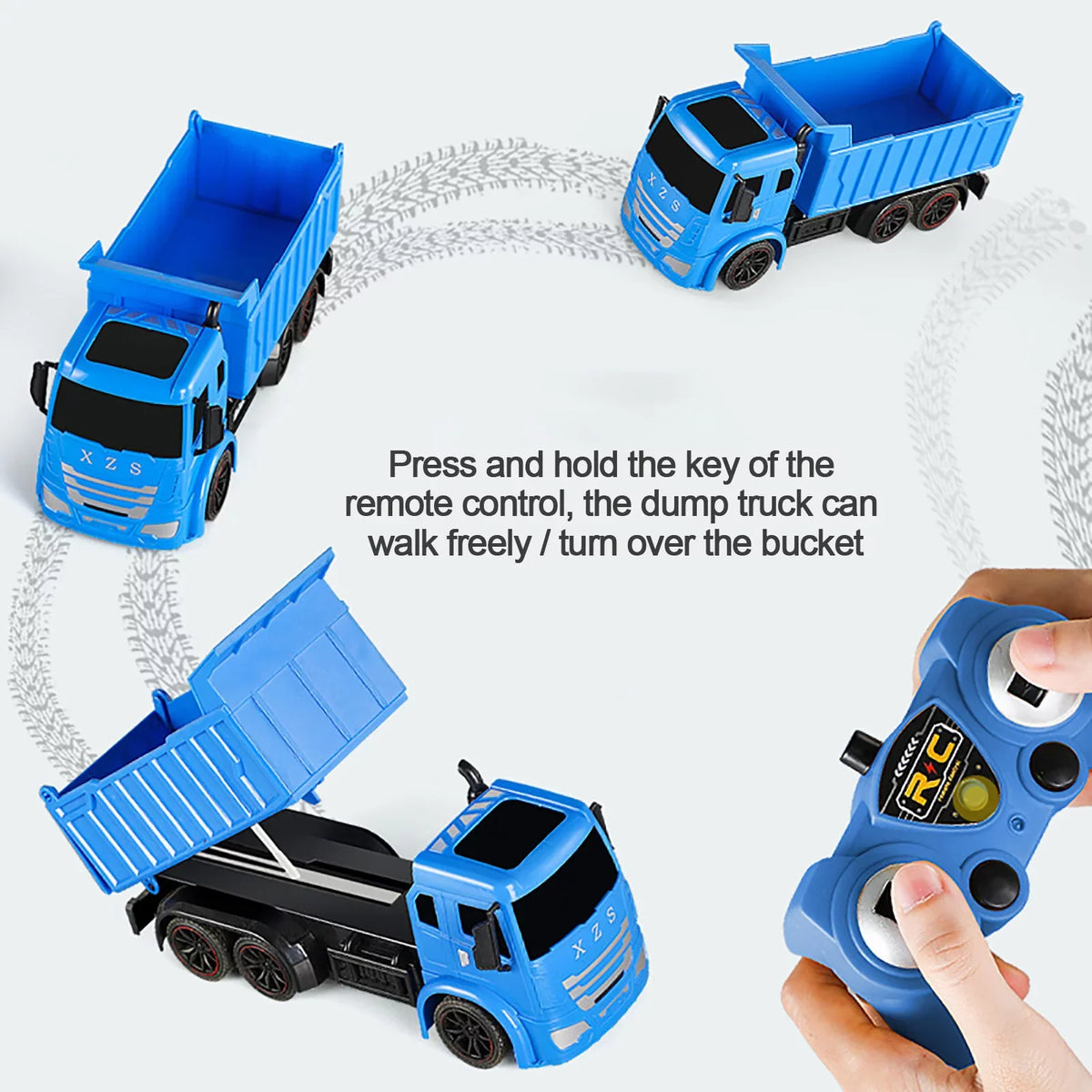 YHAIOGS RC Boys 1/24 Truck Trucks Dump Vehicles 2.4G Remote Control RC Construction