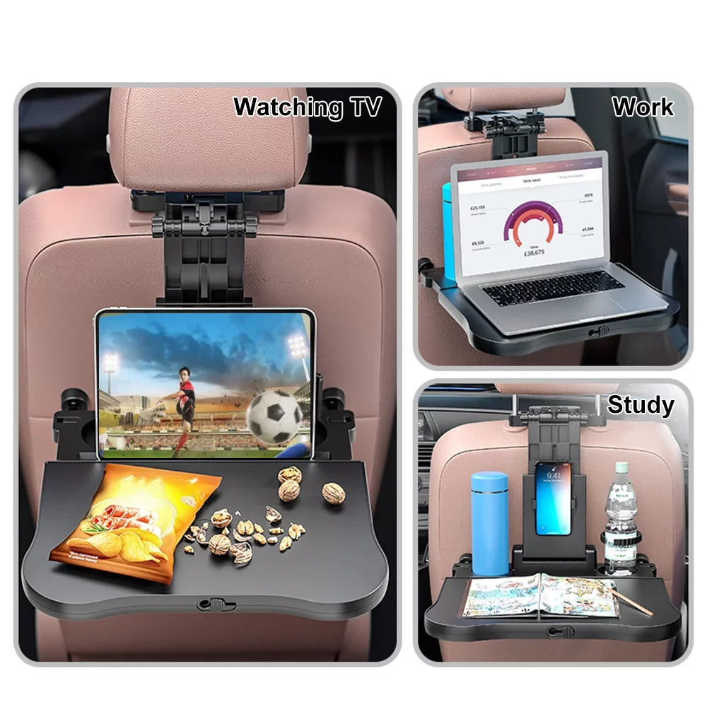 Seat for Food Aibecy Adjustable Table Eating with Car Tray, Table Working, Car Phone Foldable Seat Travel Back Multifunctional Car Holder Writing,