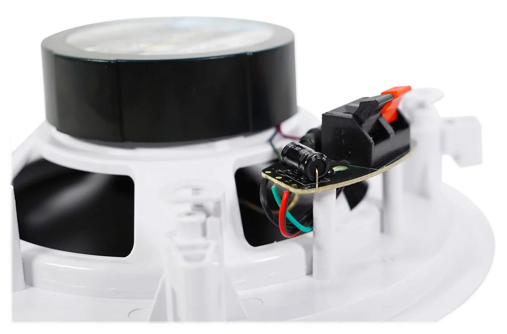 White 8" Kit 4-Room Audio Speakers Rockville Home Ceiling Receiver+(8) RPA40BT