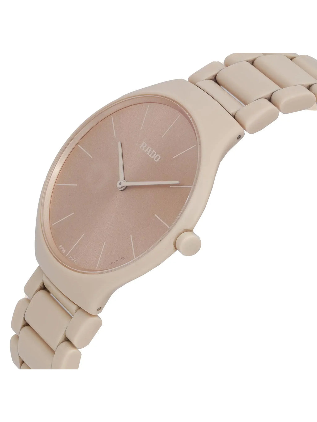 Les Quartz True Watch 39mm Dial Rado Ceramic Thinline R27090602 Cream Couleurs