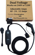 The to Vehicles, Level 24 14-50R EVSE- (9.6 Station Voltage AMP ,40 AMPS- You 5-15P AMP AMP, EV 2- /120V Couplago Charging Adapter KW)- Electric AMP - -240V/120V, - Dual or Charger 40 Set 12 for