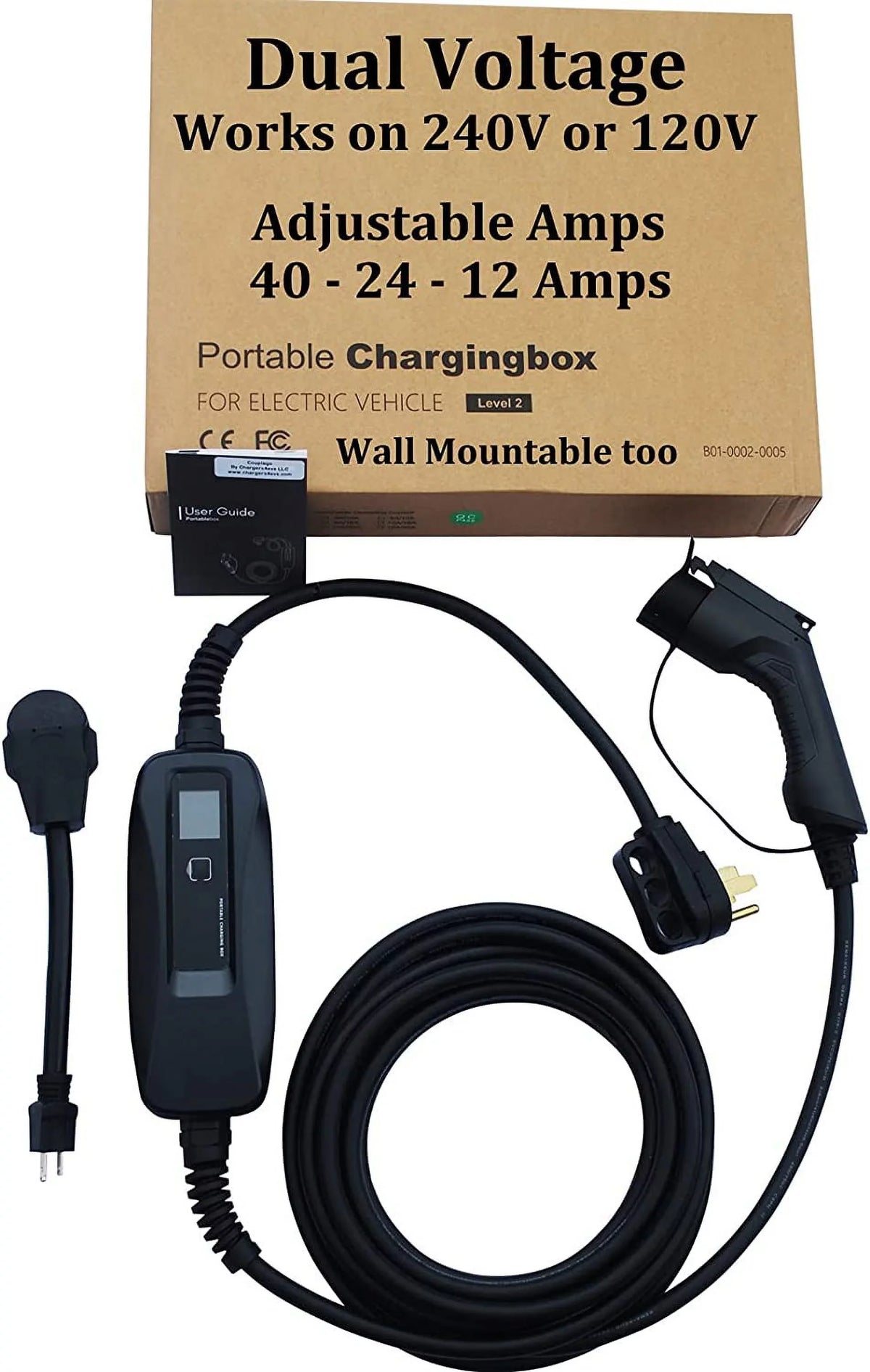 The to Vehicles, Level 24 14-50R EVSE- (9.6 Station Voltage AMP ,40 AMPS- You 5-15P AMP AMP, EV 2- /120V Couplago Charging Adapter KW)- Electric AMP - -240V/120V, - Dual or Charger 40 Set 12 for