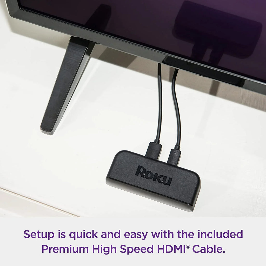 HD Roku and Media 4K 2 Remote HDR Player, Pack Premium Premiere Simple HDMI Cable Streaming
