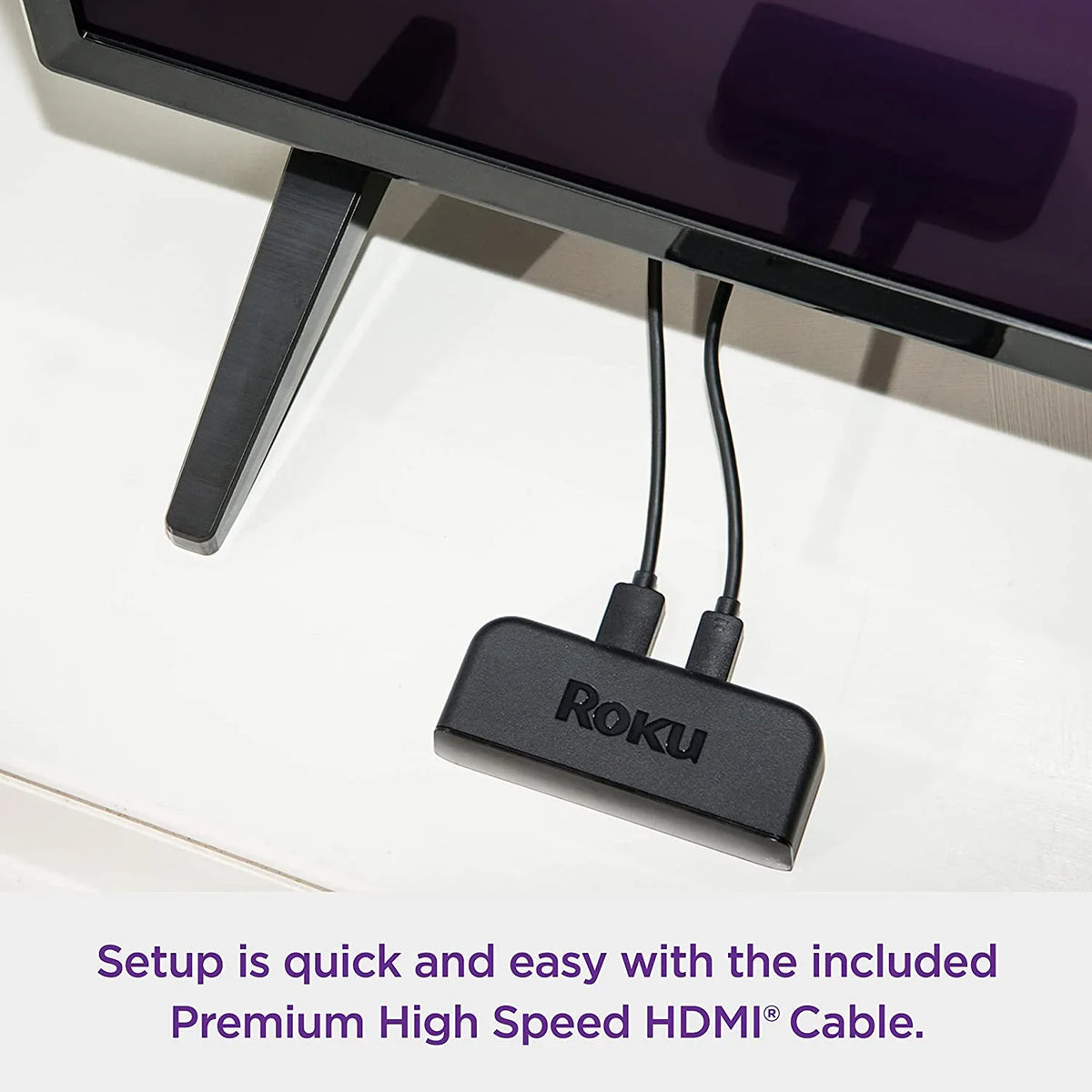HD Roku and Media 4K 2 Remote HDR Player, Pack Premium Premiere Simple HDMI Cable Streaming