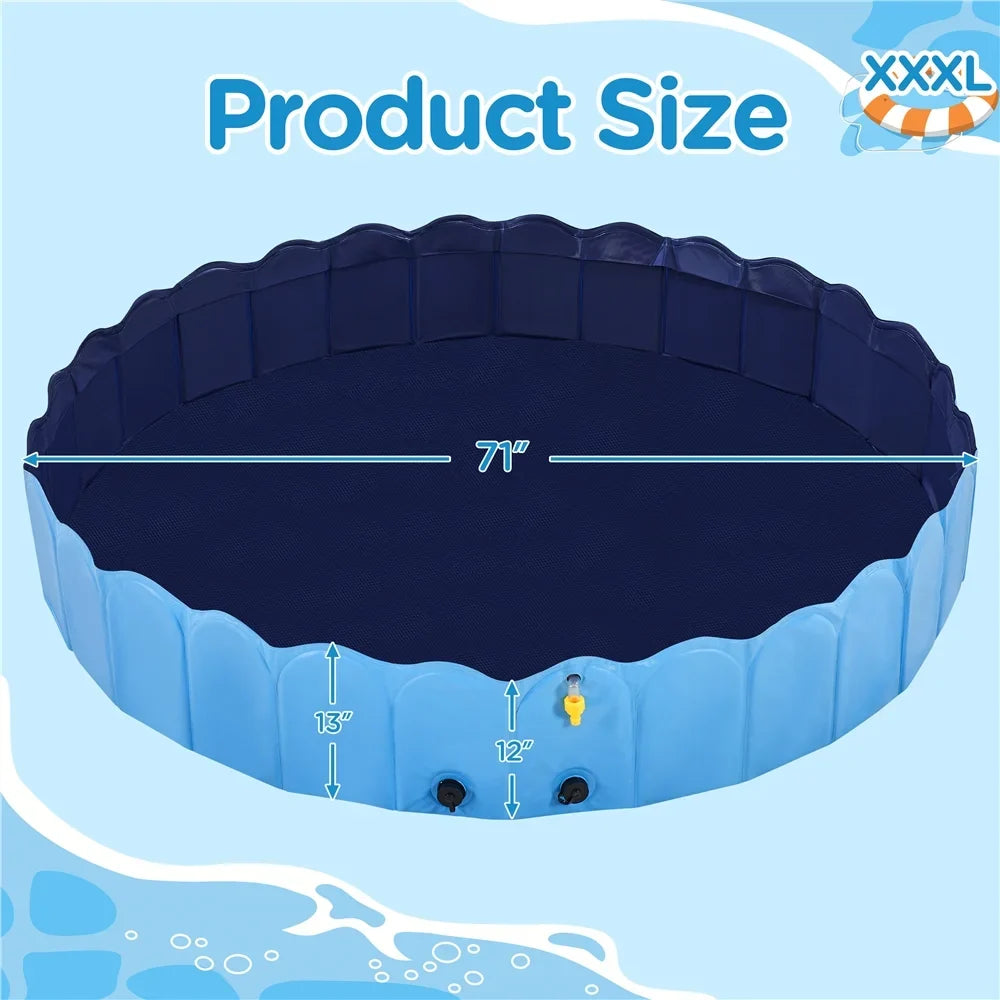 Outdoor, Design Foldable Swimming Sprinkler and XXXL Blue Indoor with Alden Dog Pools