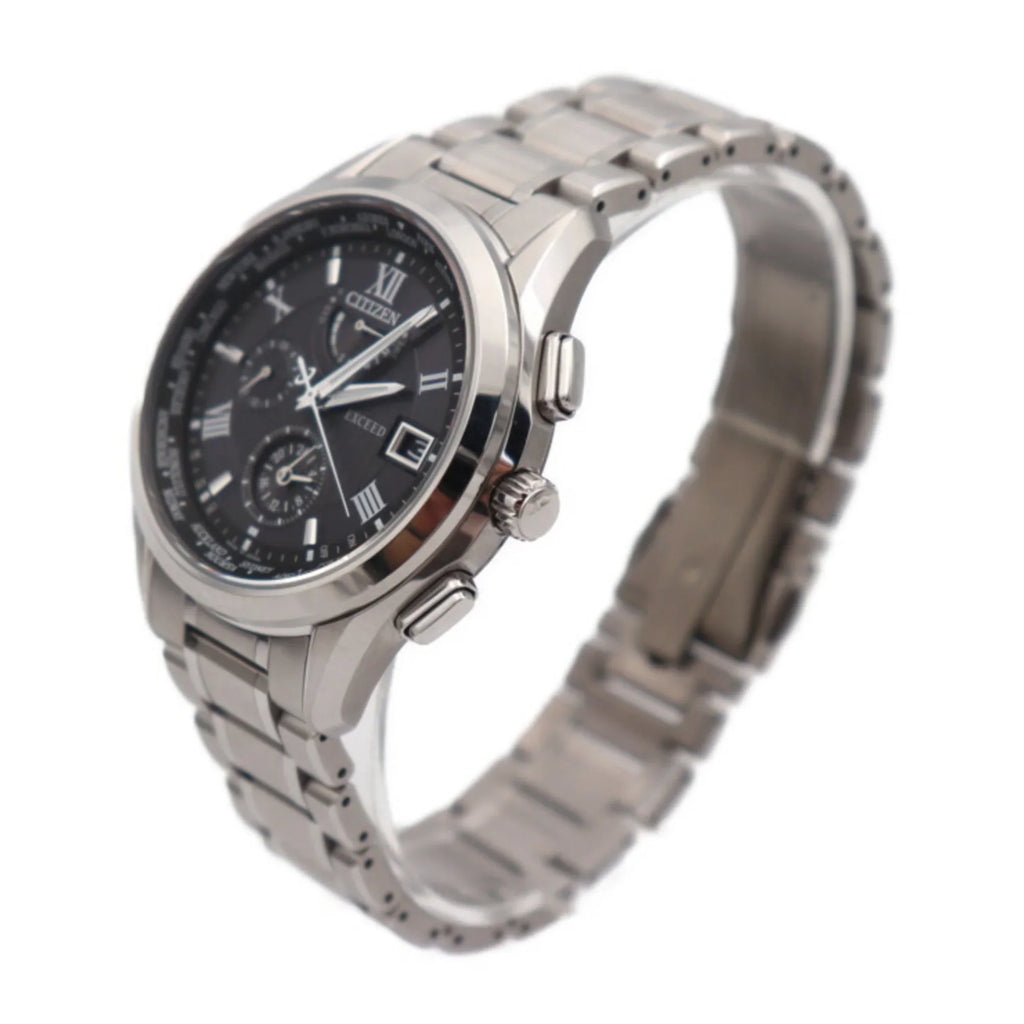 EXCEED Silver Titanium Radio Dial Citizen (Good) Eco Exceed Solar Pre-Owned H820-T023916 Drive CITIZEN Watch