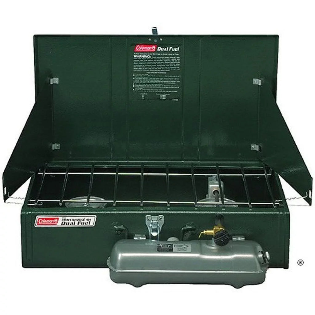 Dual Coleman Stove, Guide 2-Burner Camping Gas Powerhouse Series Fuel