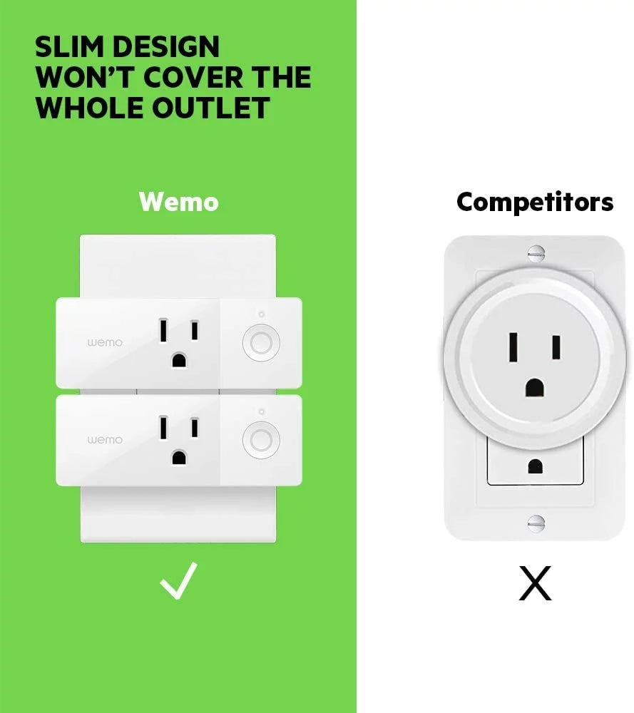 Wemo Smart 3-pack Mini Plug, Refurbished Certified