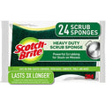 Pack Stands To 24 Green, Grime, Scotch-Brite Scrub Sponges, Stuck-On Of Count, Up 8 Duty Heavy