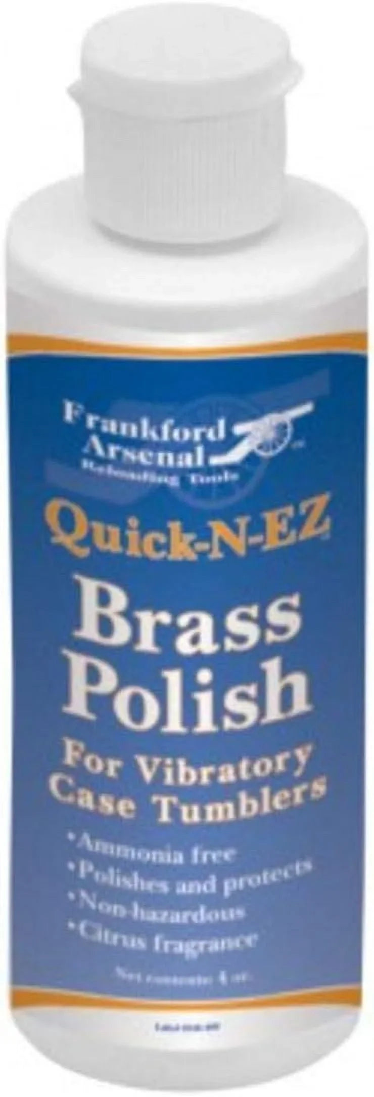 Arsenal Polish and Quick-N-EZ Frankford Tumbler of Ammonia-Free for Reloading Brass Bottle
