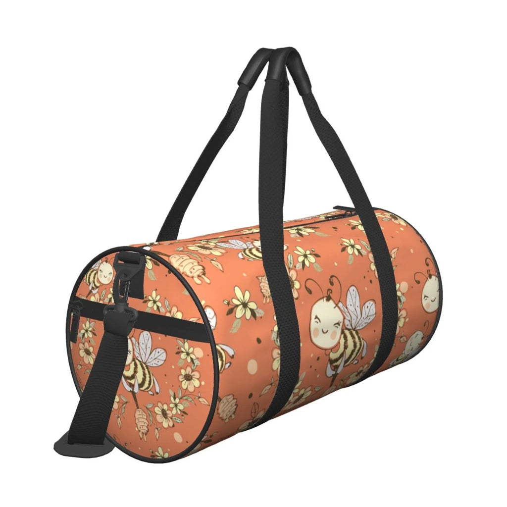 Cute Sports Duffle Honeybees Bag, Men Bag Tote Weekenders Bags for Gym Women Fantasy Travel ZICANCN