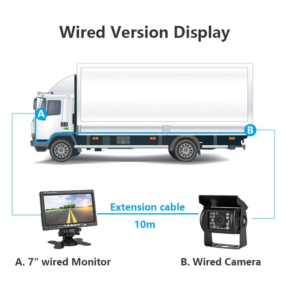 Car Car Monitor Monitor Willstar Function Vision Rear Vehicle Visualizer Assist Monitor Camera Rear Engineering Lcd Front Car Truck 7 Inch Wireless Parking Display Navigation Truck Night