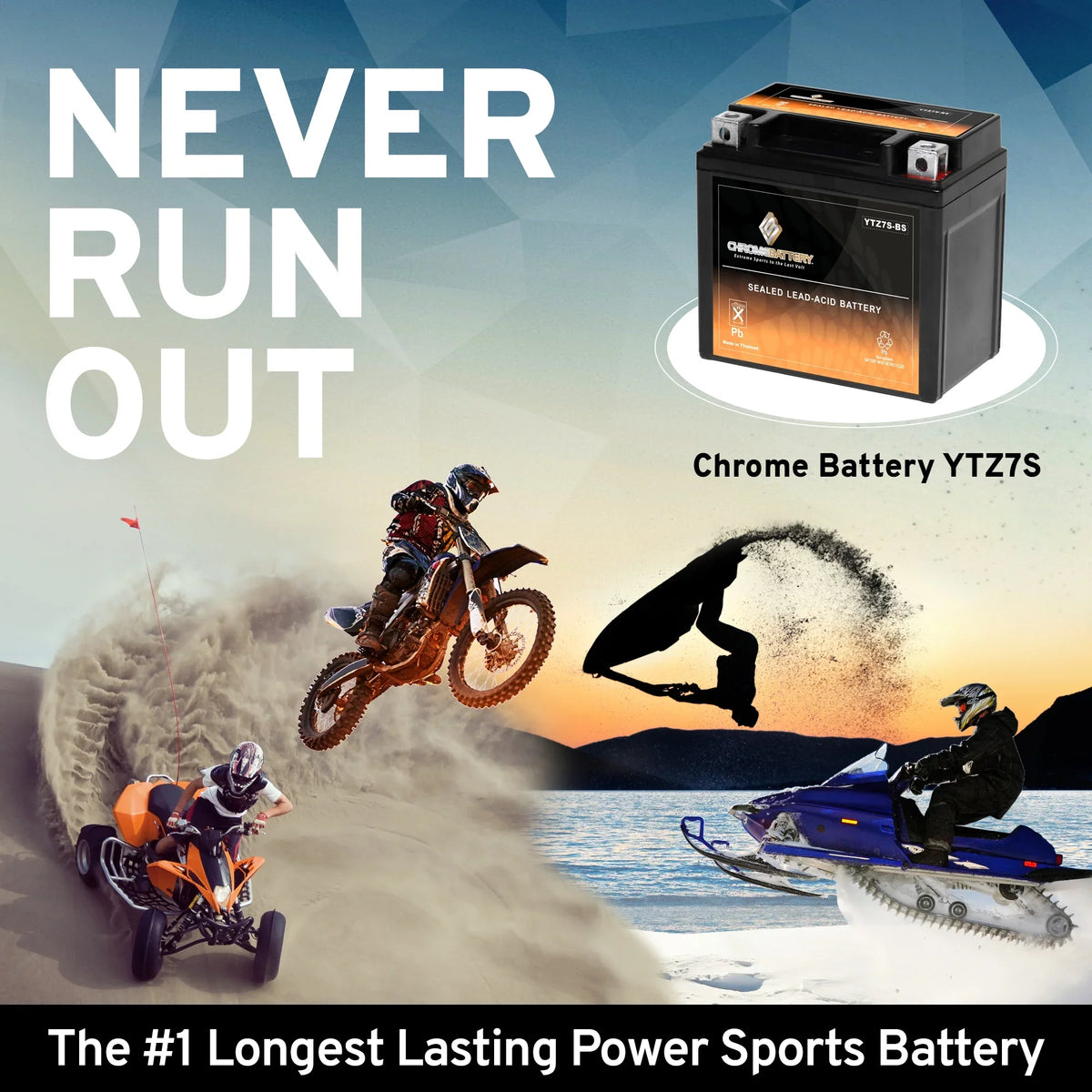 Years Chrome Year Gas 90 Battery 12 Battery YTZ7S-BS Fsr450 (YTZ7S Motorcycle 08) Volt,6 Until for 450cc Gas (all CCA) Ah,