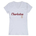 White - T-Shirt, Large College Script Womens of Charleston Extra
