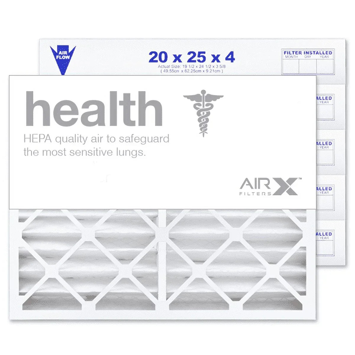 in 6-Pack, Filter, Health 13 Air USA 20x25x4 MERV Made Filters Pleated Furnace AC AIRx Air Filter HVAC the