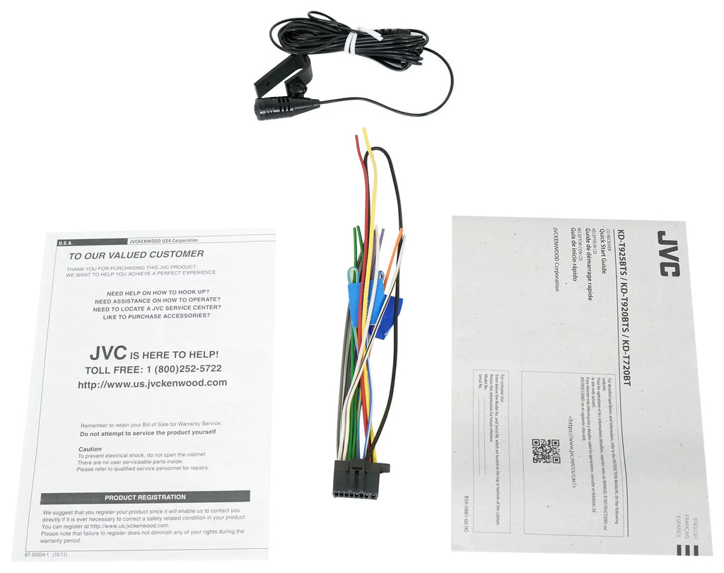Bluetooth/Alexa Car Unit, KD-T920BTS w/ in-Dash Single-DIN Ready Built-in/SiriusXM JVC Receiver CD