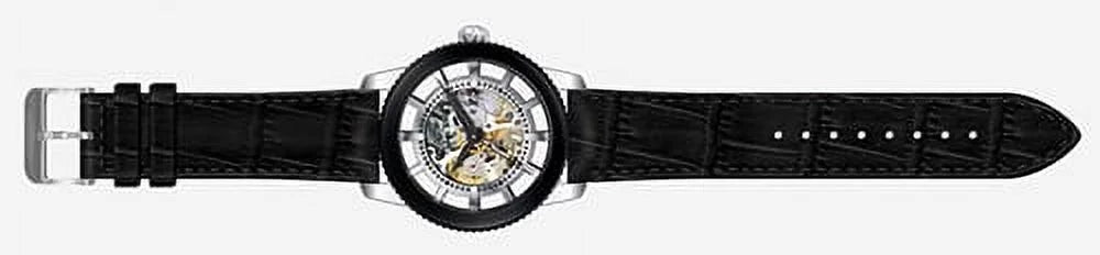 and Watch Men's Leather Steel 23637 Invicta Stainless Automatic 'Vintage'