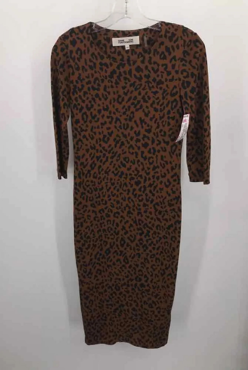 Furstenberg XXS Sleeve Von Maxi Pre-Owned Size Printed Dress Brown Long Diane