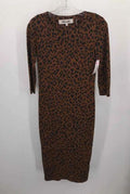Furstenberg XXS Sleeve Von Maxi Pre-Owned Size Printed Dress Brown Long Diane
