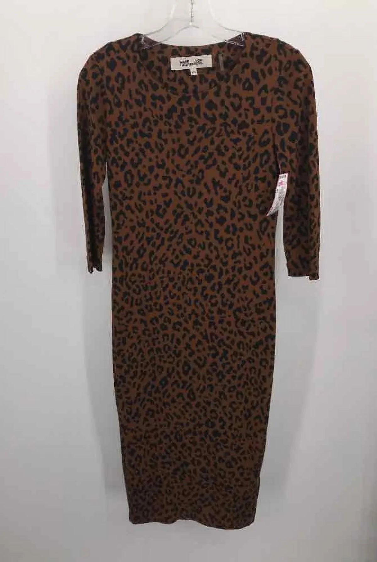 Furstenberg XXS Sleeve Von Maxi Pre-Owned Size Printed Dress Brown Long Diane