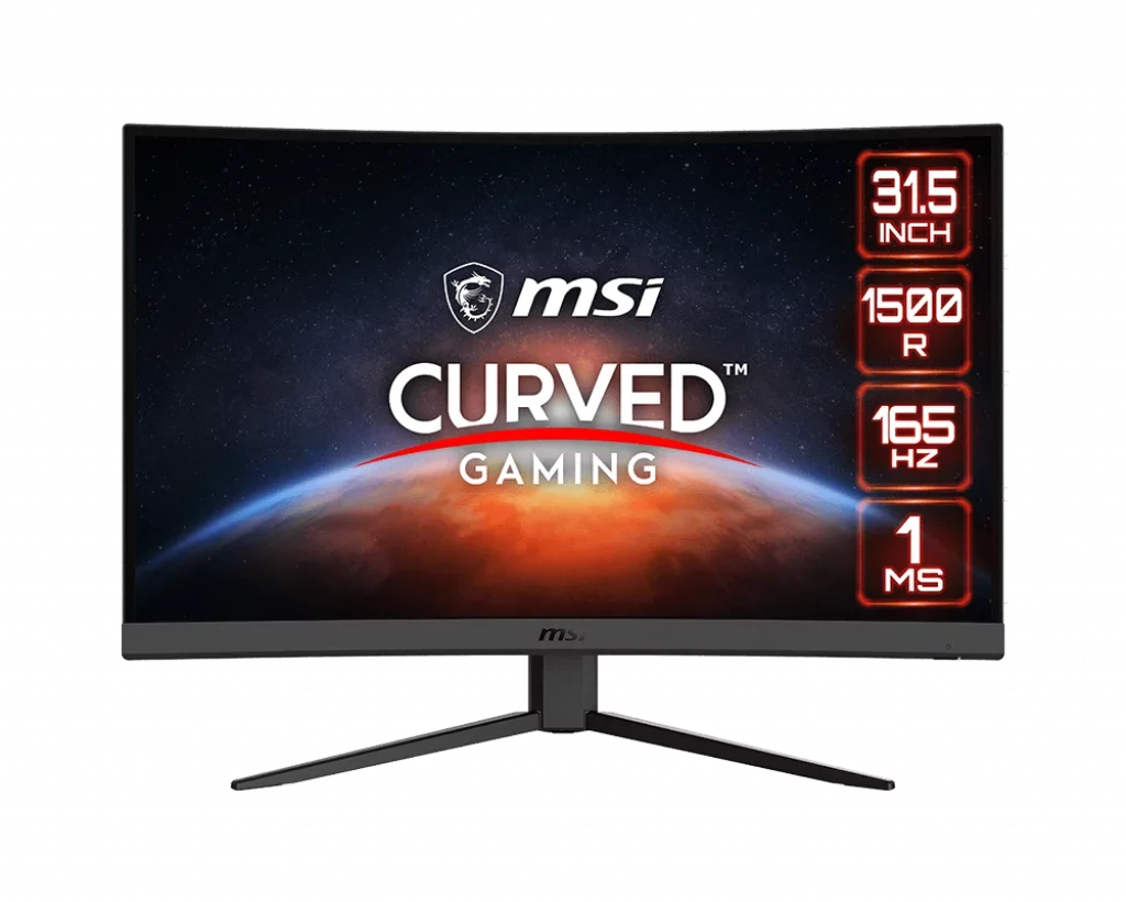 1ms Used) Optix 31.5" 1920x1080 G32C4W Gaming AMD MSI FHD Curved 165Hz 2xHDMI 1xDP FreeSync Monitor (Factory