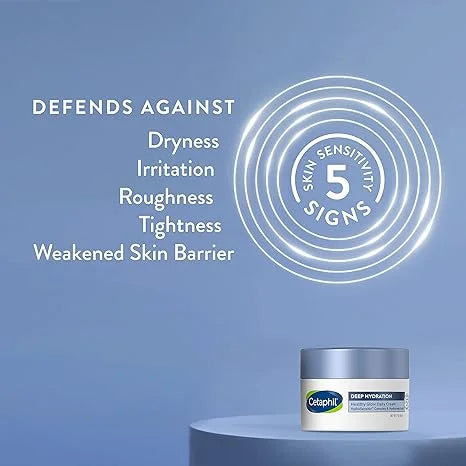 Skin B5 for Vitamin Vitamin Cetaphil Glow Acid, 48 E Moisturizer Hyaluronic Face 1.7 Cream, Face Skin, oz, Sensitive Dry With Hour Deep Daily Hydration & Healthy