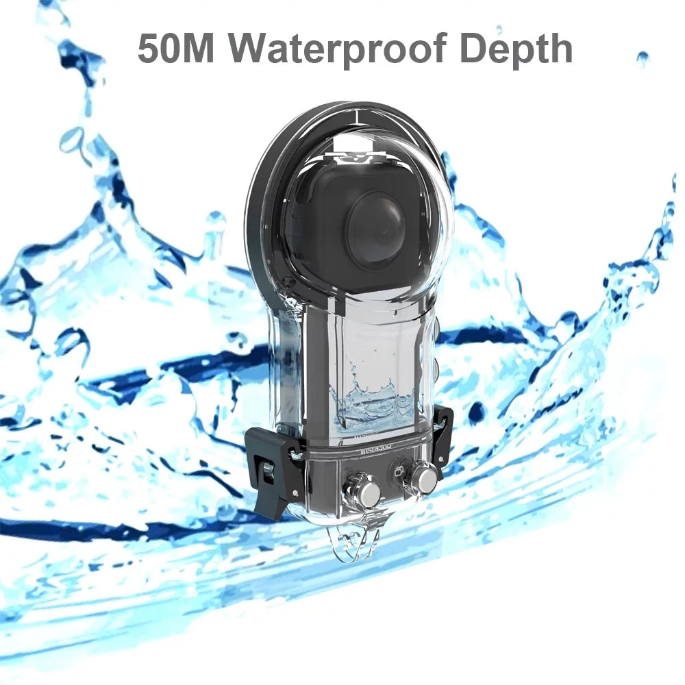 Silicone Diving Dive Cover Protective Case, Housing, Sports Panoramic Radirus Cover, Camera Lens Waterproof 50M, Underwater