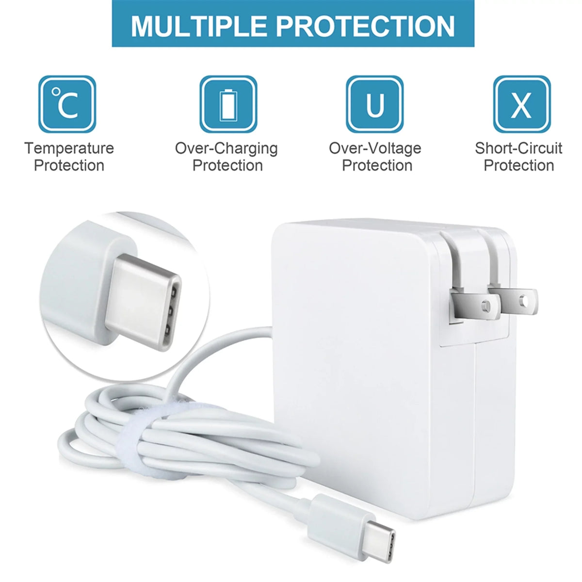 7390 for USB-C DELL 65W Replacement KONKIN 2-in-1 PSU Compatible Latitude AC Cord Adapter Power BOO Charger 7285 White