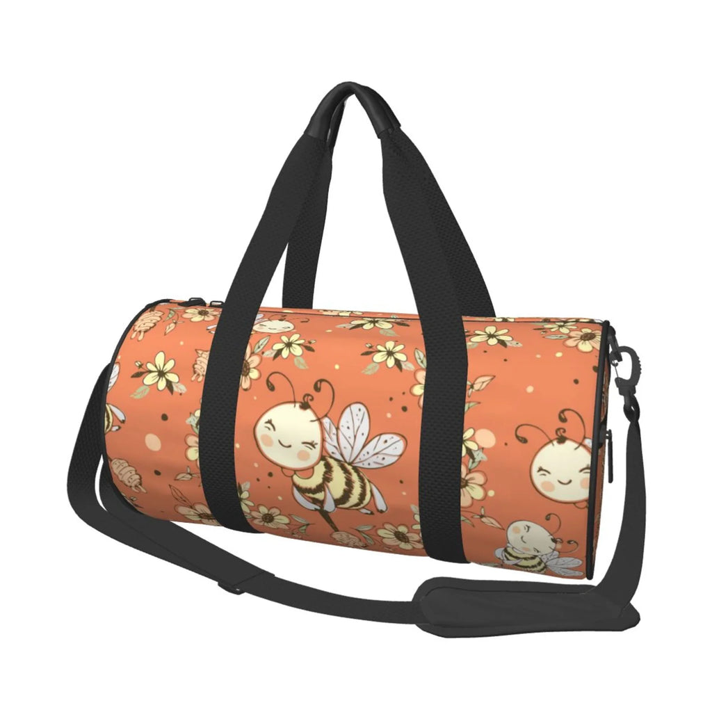 Cute Sports Duffle Honeybees Bag, Men Bag Tote Weekenders Bags for Gym Women Fantasy Travel ZICANCN