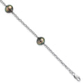 Tahit for Auriga 7.5inch Sterling Bracelet 925 9mm 3Stat Saltwater Silver Women Pearl