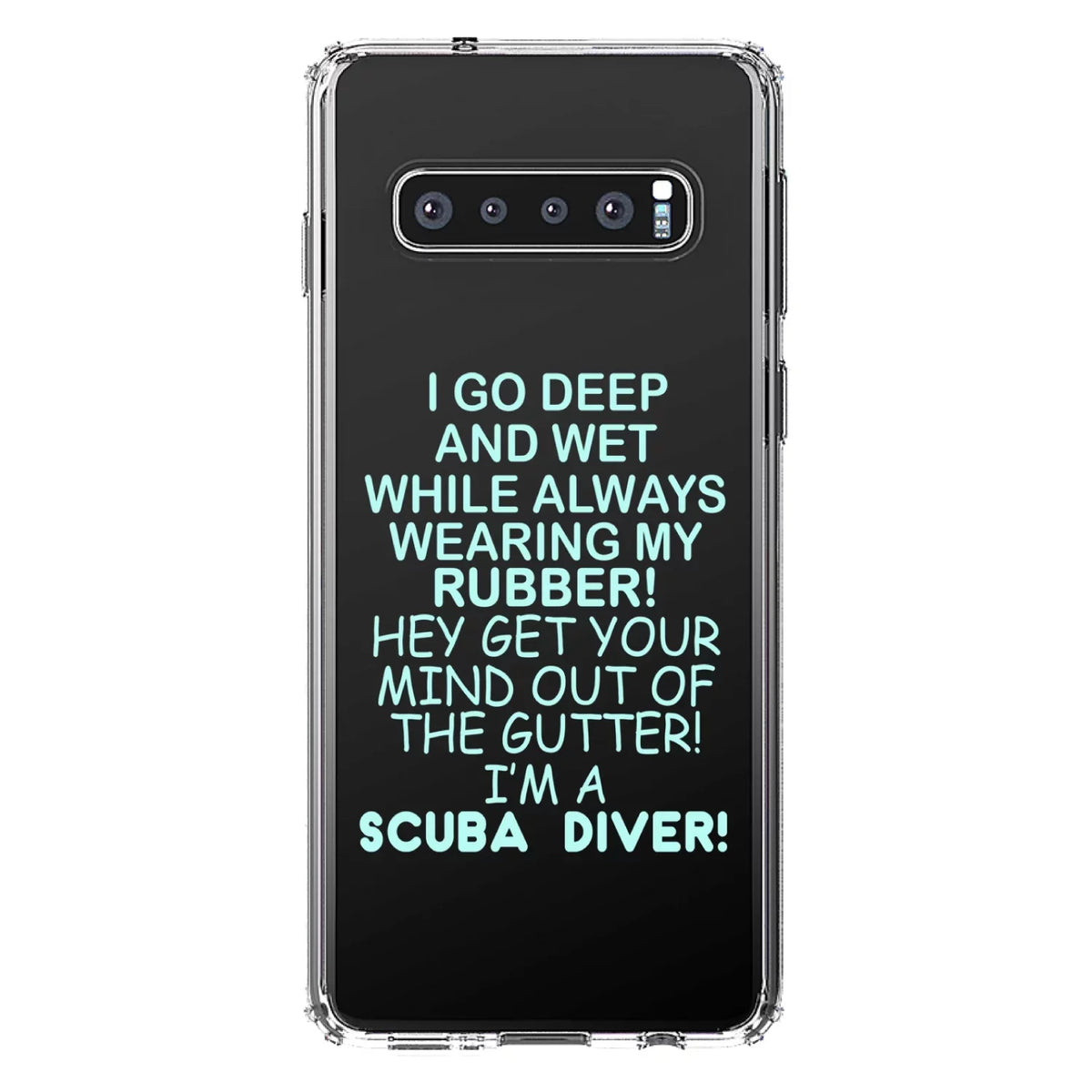Deep (6.4" - S10+ & DistinctInk Samsung I Back Hybrid My - Tempered Glass Wearing Clear Acrylic Screen TPU Case for Wet Go Bumper Scuba PLUS Shockproof Diving Screen) Protector Galaxy Rubber