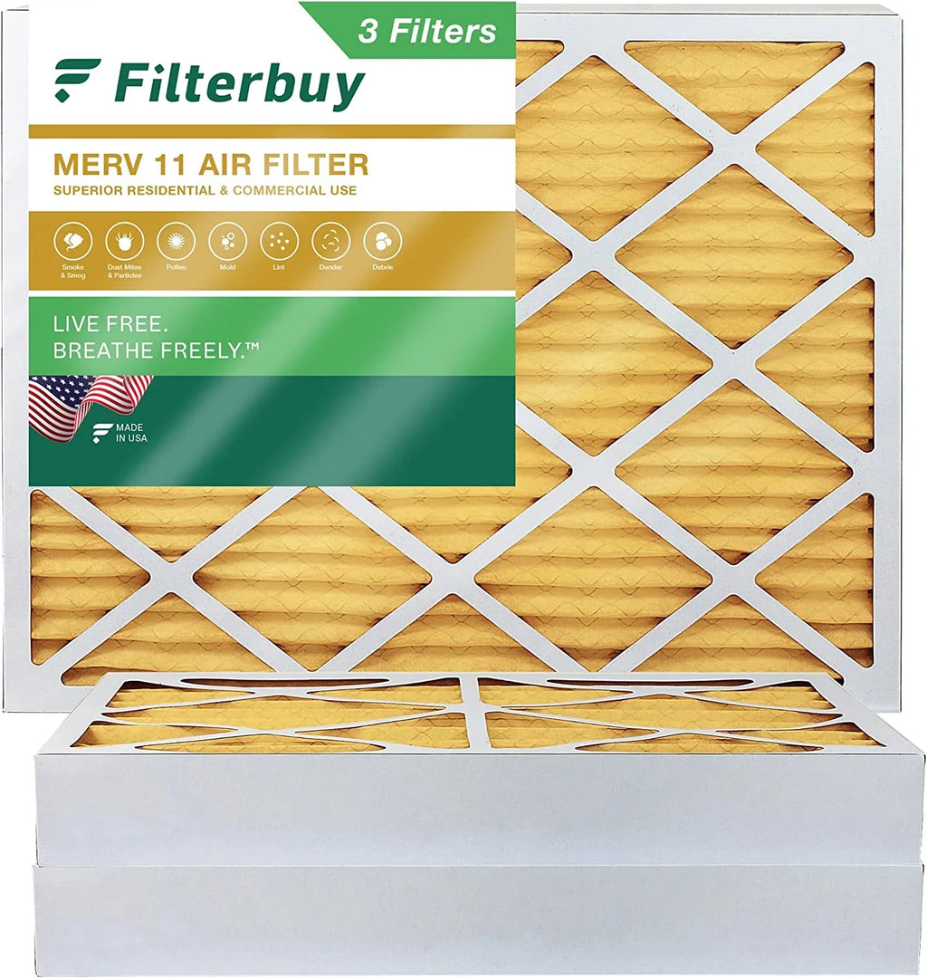 HVAC Filterbuy 20x24x4 MERV AC (3-Pack) Furnace Pleated 11 Air Filters