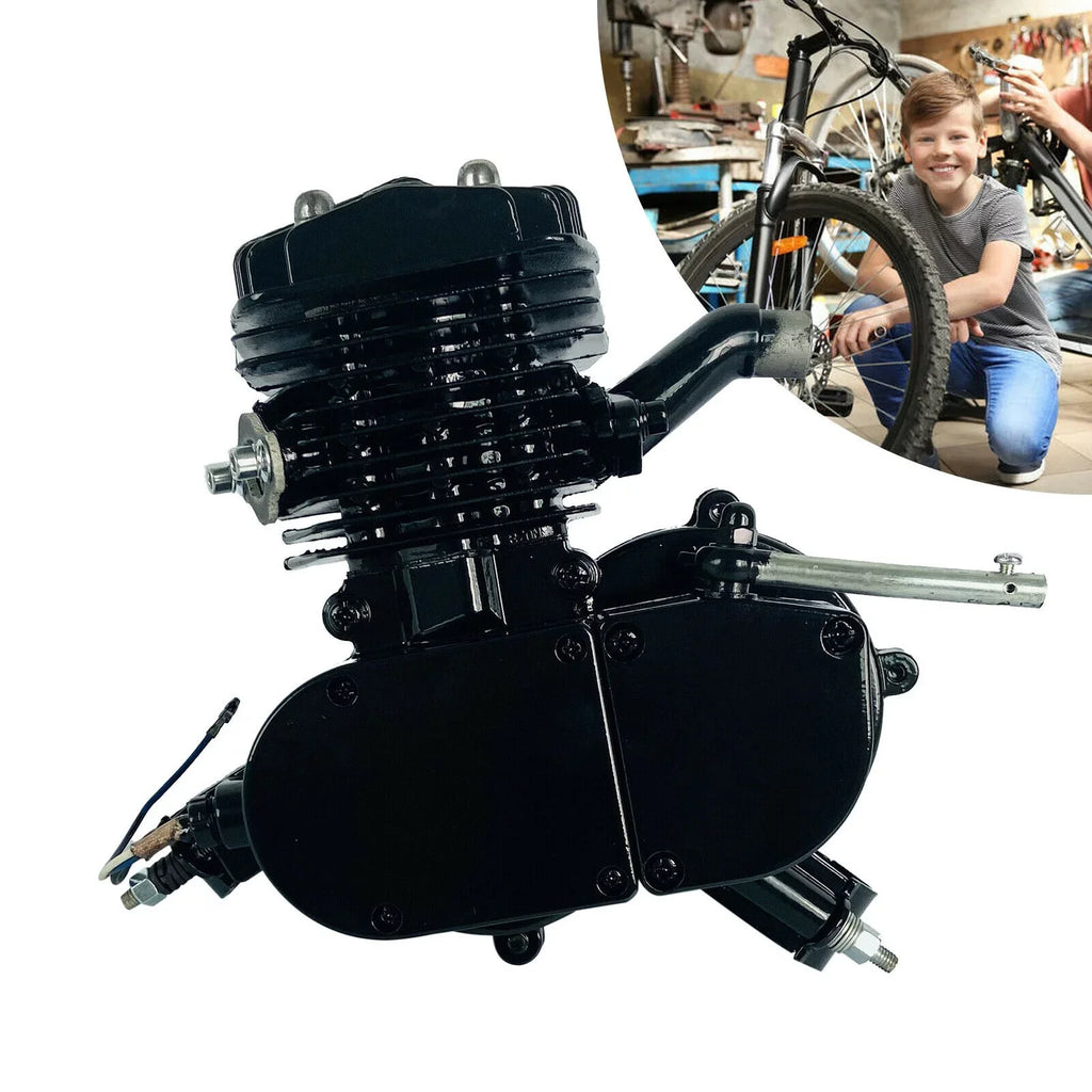 Petrol Motor 80CC Engine Single for 2.94KW 2-Stroke Start Motorized Bike Bicycle 6500r/min Cylinder Pull Engine Air-cooled Gas