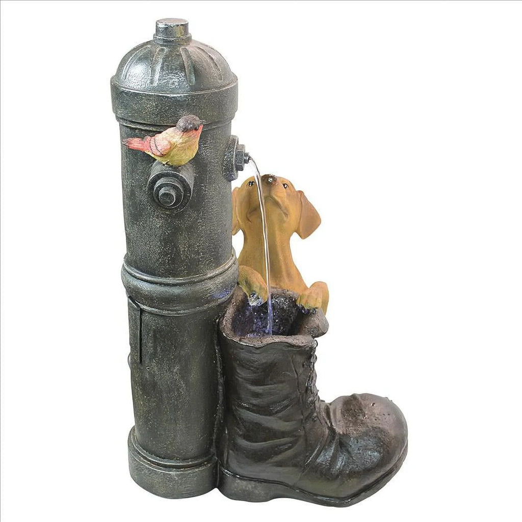 Toscano Fire Sculptural Hydrant Pooch Fountain Design