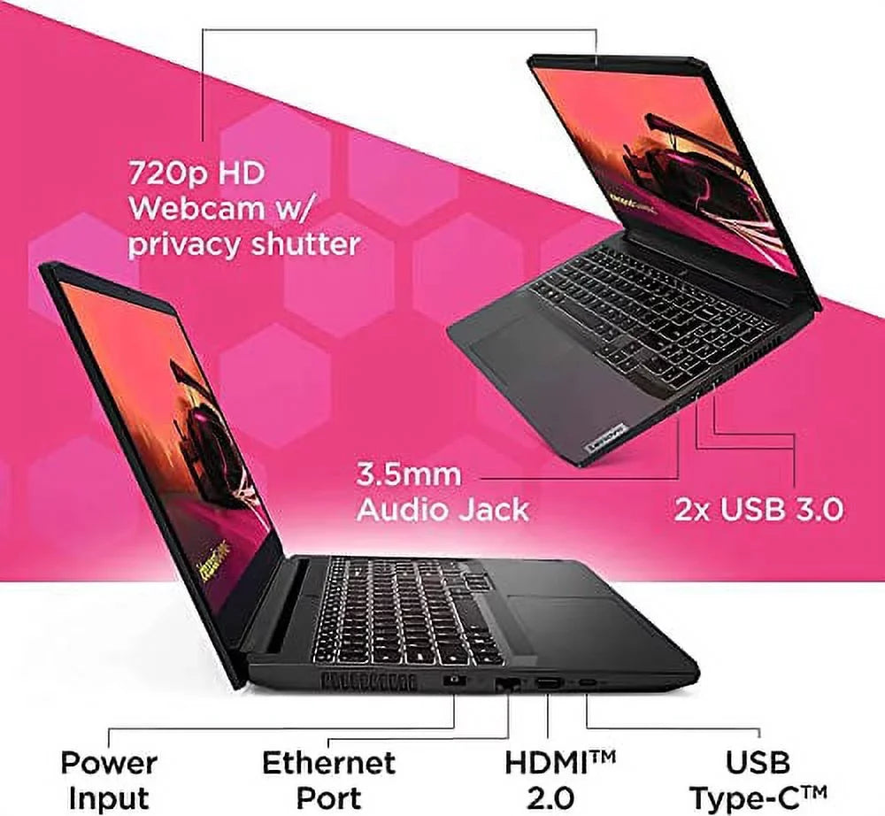 RAM Ryzen 11, SSD, 3050 IdeaPad 1TB Laptop, Gaming Keyboard, Windows Backlit 32GB 3 5-5600H, Bluetooth, Webcam, 4GB Shadow WiFi, AMD GDDR6, RTX FHD Lenovo 15.6" 120Hz Ti Gaming